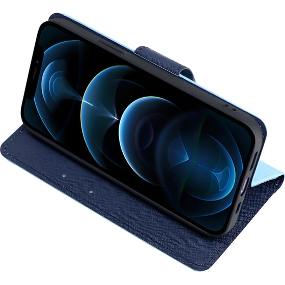 Θήκη Samsung Galaxy A14 - Sonique Trend Book - Σιέλ / Σκούρο Μπλε image 2