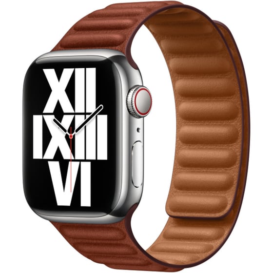 Λουράκι Apple Leather Link M/L για Apple Watch 41mm - Καφέ image 1