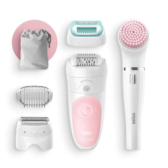 Ηλεκτρική Συσκευή Αφαίρεσης Μαλλιών Braun 5875 Beauty Set Επαναφορτιζόμενη Λευκό image 0