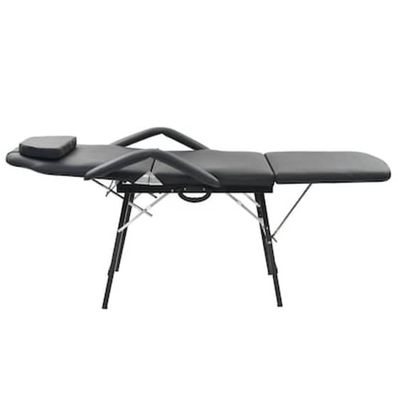 Vidaxl Καρέκλα Αισθητικής Φορητή Μαύρη 185x78x76 Εκ. Συνθετικό Δέρμα image 2