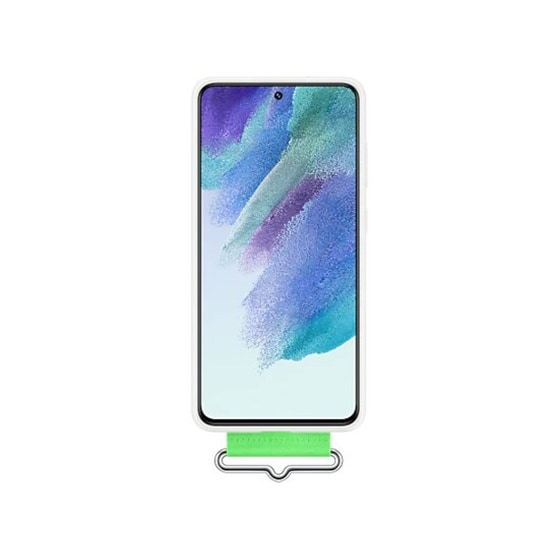 Θήκη Samsung Galaxy S21 FE Silicone Strap Cover White image 2