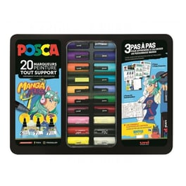 Κασετίνα&nbsp;Posca Metal&nbsp;Tin&nbsp;Manga&nbsp;Hero&nbsp;(20 Τεμάχια)
