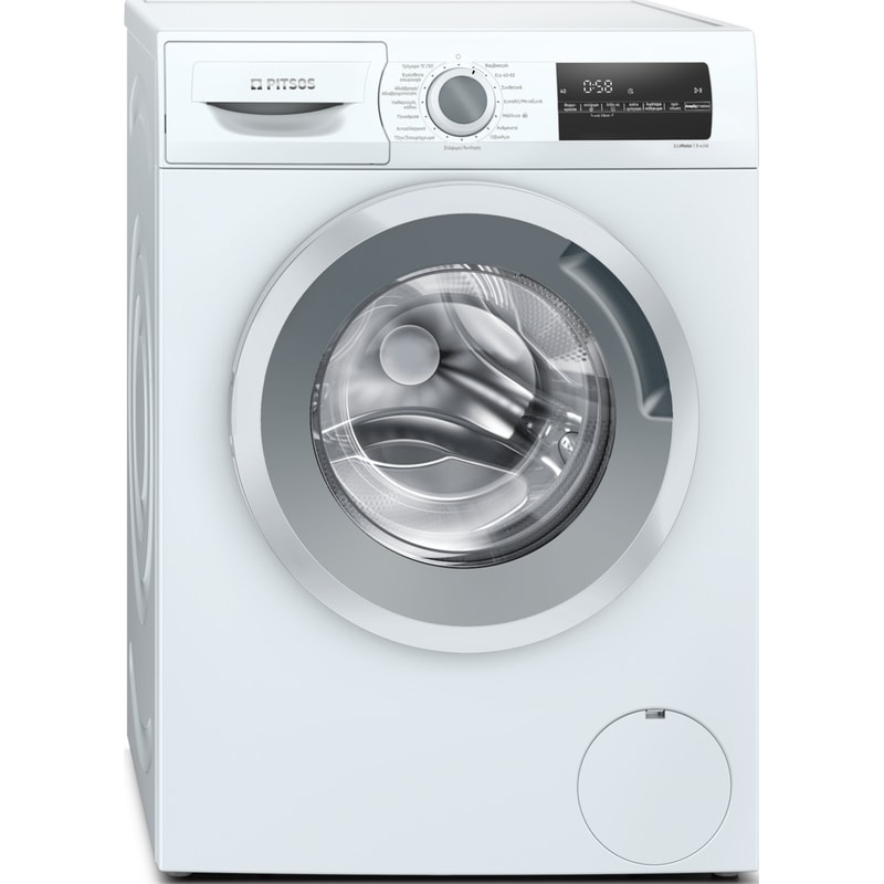 Πλυντήριο Ρούχων PITSOS WNP1411E8 8 kg 1.400 Στροφές – Λευκό