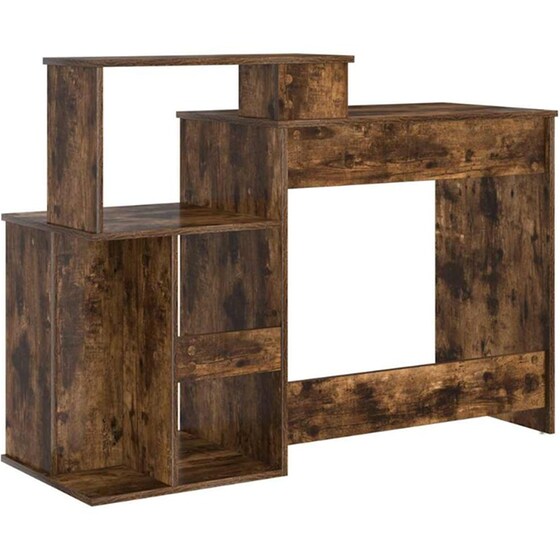 Γραφείο VidaXL από Επεξεργασμένο Ξύλο 120,5x44x88,5 cm - Καπνιστή Δρυς image 5