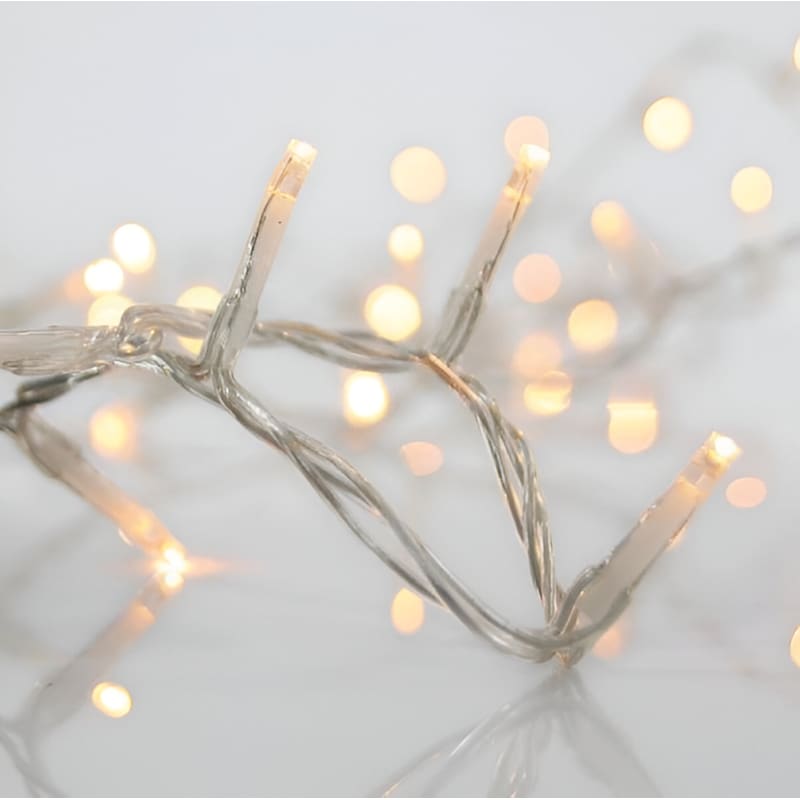 Χριστουγεννιάτικα Λαμπάκια 100 Led 10m - Λευκό Θερμό