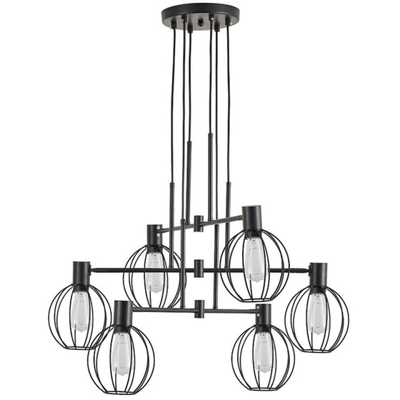 Φωτιστικό Οροφής Πολύφωτο Homelighting 77-8878 Μεταλλικό - Μαύρο image 0