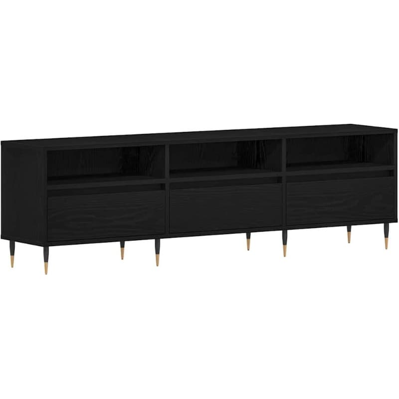 Έπιπλο Τηλεόρασης VidaXL 150 x 30 x 44,5 cm - Μαύρη Οξιά