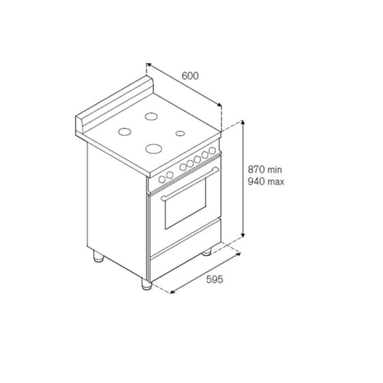 LA GERMANIA AMN664GXT(GPL) 56 Lt Inox Κουζίνα Υγραερίου image 3