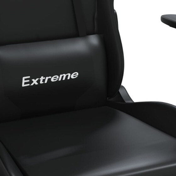 Καρέκλα Gaming VIDAXL 3143707 με Υποπόδιο από Τεχνητό Δέρμα - Μαύρη image 6