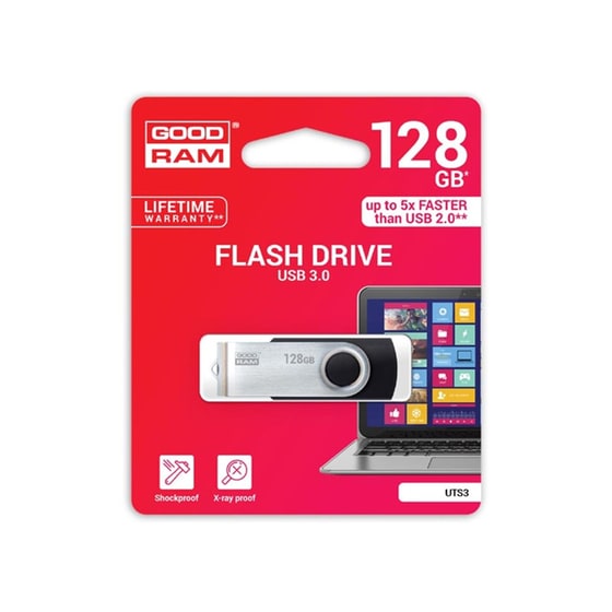 USB stick Goodram Twister 128 GB - USB 3.0 - Μαύρο image 1
