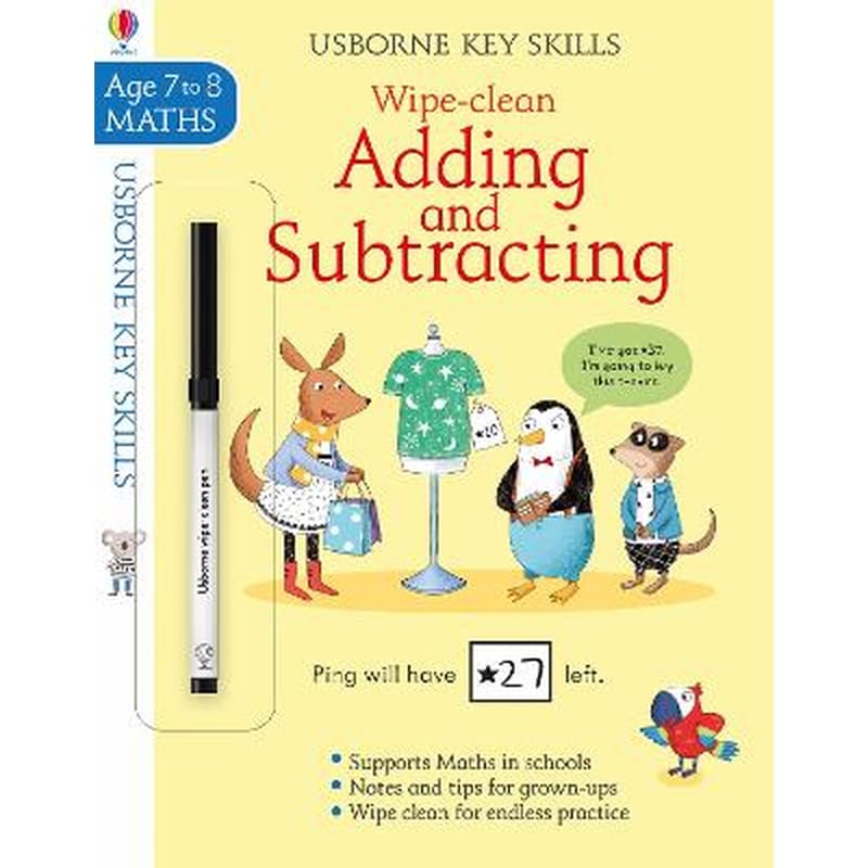 Wipe-Clean Adding and Subtracting 7-8