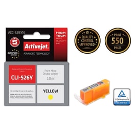Συμβατό Canon Cli-526 Κίτρινο Μελάνι Εκτυπωτή Cli-526y