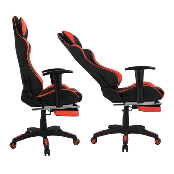 Gaming Καρέκλα Speed Homemarkt με Υποπόδιο - Κόκκινο/Μαύρο image 5