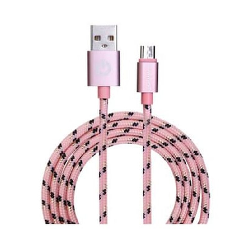 Καλώδιο δεδομένων Garbot Grab And Go Usb to Micro-usb 1m - Pink
