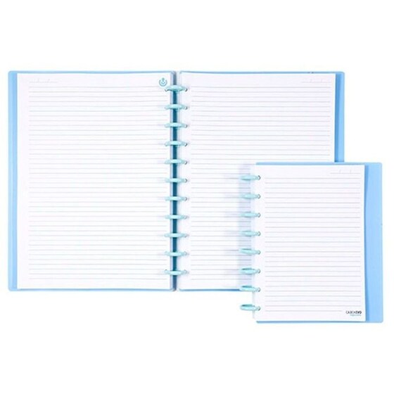 Σημειωματάριο Carchivo A4 με Αποσπώμενα Φύλλα Ριγέ Μπλε Παστέλ image 3
