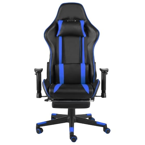 Καρέκλα Gaming Γραφείου VidaXL 20485 από Τεχνητό Δέρμα - Μπλε image 2