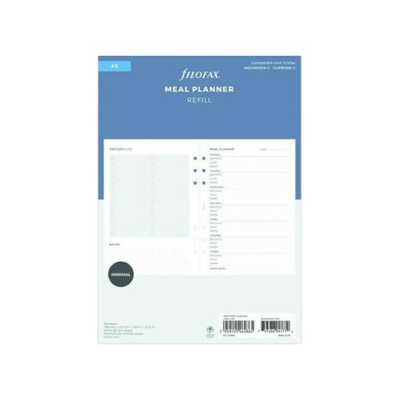 Refill Meal Planner Pack A5 Filofax image 0