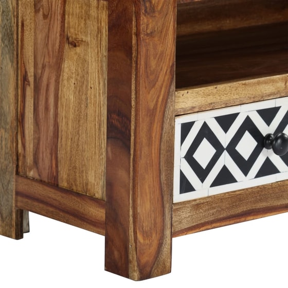 Έπιπλο Τηλεόρασης VidaXL Ξύλινο 120x30x40cm - Kαφέ/Λευκό image 8