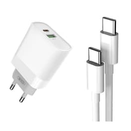 Σετ Φόρτισης Xo L64 2port Usb-C,Usb 18W with cable Usb-C to Usb-C - White