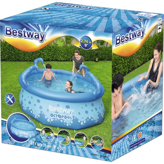 Φουσκωτή Οικογενειακή Πισίνα Bestway Easy Set Octopool 3153 Lt - Μπλε image 8