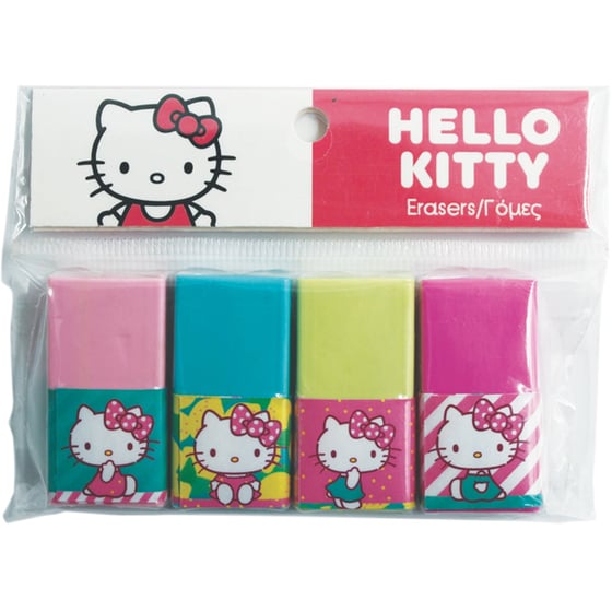 GIM Σετ 4 Χρωματιστές Γόμες Hello Kitty Lemonade image 0