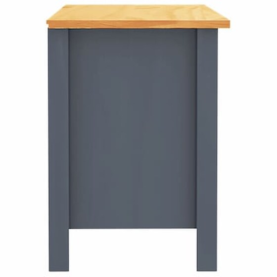 Vidaxl Κομοδίνο Hill Range Γκρι 46 X 35 X 49,5 Εκ. Μασίφ Ξύλο Πεύκου image 5