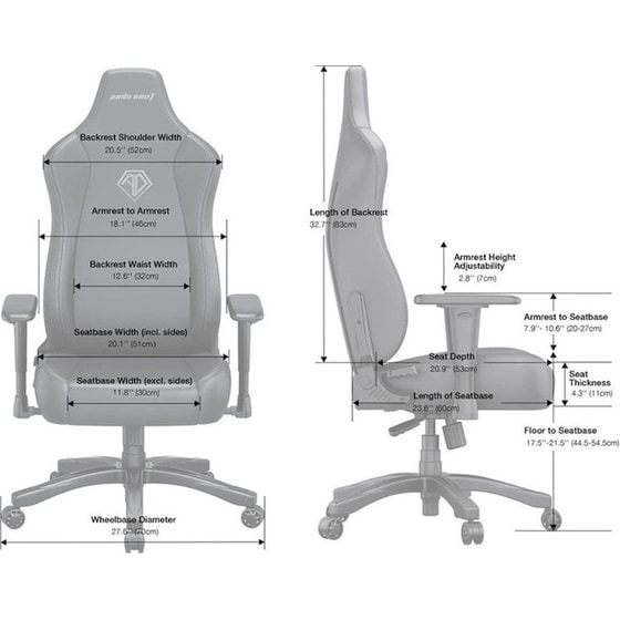 Καρέκλα Gaming/ Γραφείου Anda Seat Novis Large από Δερματίνη - Μαύρη image 2