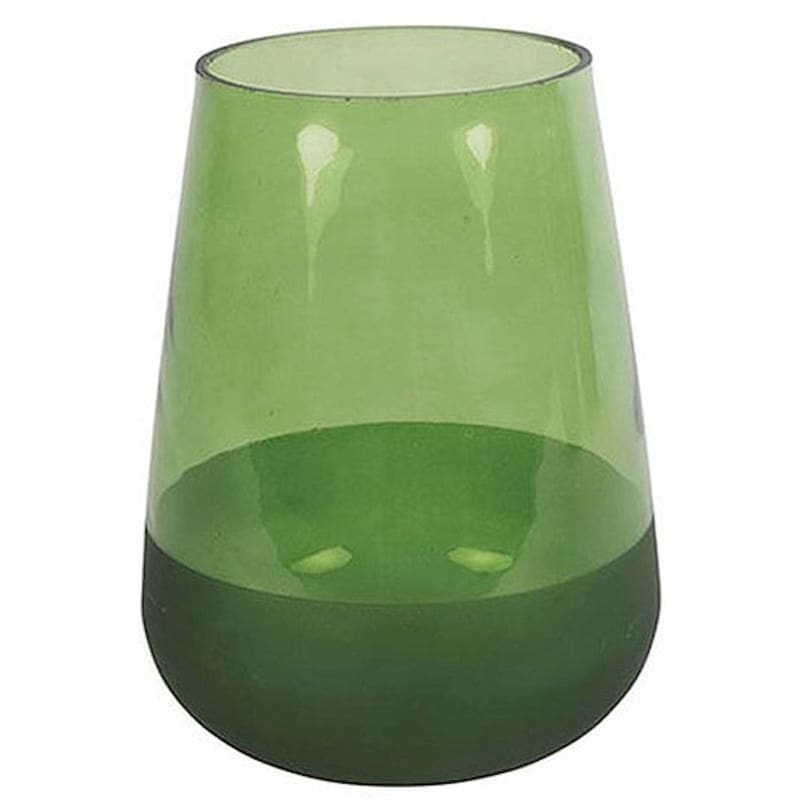 Διακοσμητικό Βάζο Decostar 788262 Γυάλινο Φ15.5x20 cm - Πράσινο