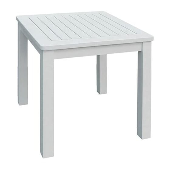 Τραπεζάκι Σαλονιού Woodwell από Ξύλο Ακακίας Lugano 45x45x45cm - Λευκό image 1