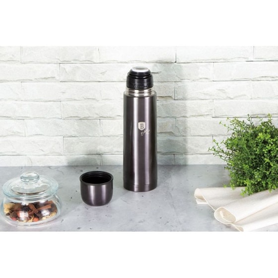 Μπουκάλι Θερμός Berlinger Haus Ανοξείδωτο Μαύρο 500ml image 6