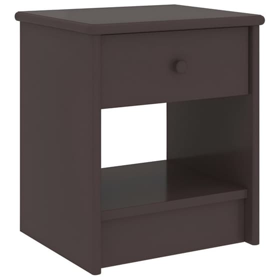 Κομοδίνο Vidaxl Από Μασίφ Ξύλο Πεύκου 35x30x40 cm - Καφέ Σκούρο image 0