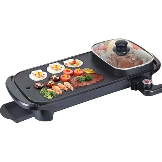 Πλάκα Ψησίματος Teppanyaki SOKANY 2208 Press Grill 1350 W Μαύρο image 0