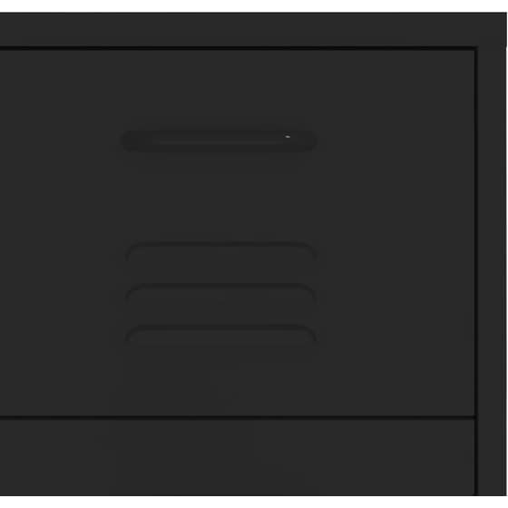 Συρταριέρα Γραφείου VidaXL από Ατσάλι 80x35x101.5 cm - Μαύρο image 6