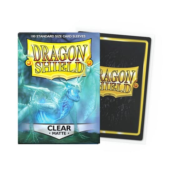 Dragon Shield Sleeves Standard Size - Matte Clear (100 Sleeves) image 1