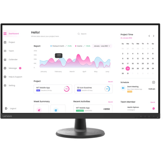 Lenovo Monitor D32-45 31.5in Fhd*va Hdmi+dp+amd Freesync 3y image 0