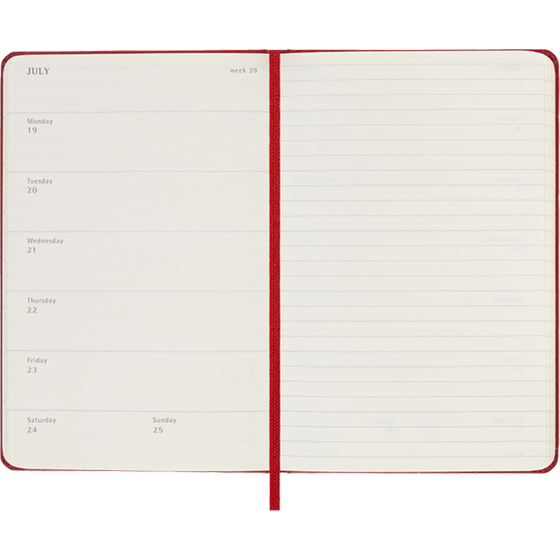 Ημερολόγιο Εβδομαδιαίο 2027 Moleskine 12M Pocket Hardcover Κόκκινο image 1