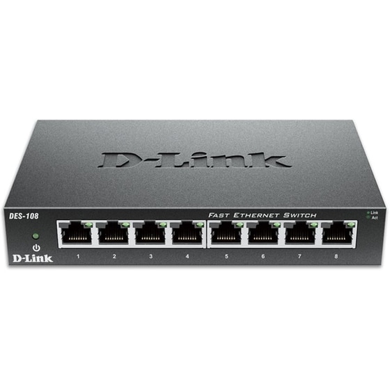 D-Link DES-108 215-0138 Unmanaged Fast Ethernet (100 Mbps) 8-Port image 0