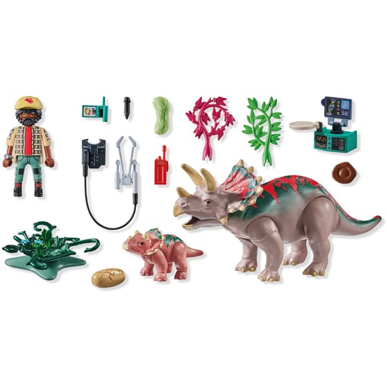 PLAYMOBIL® Τρικεράτοπες Και Εξερευνητής (71821) image 1