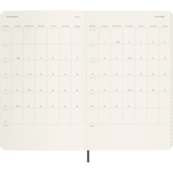 Ημερολόγιο Εβδομαδιαίο Moleskine 2024 Large Prec Ethical Boa Black image 3