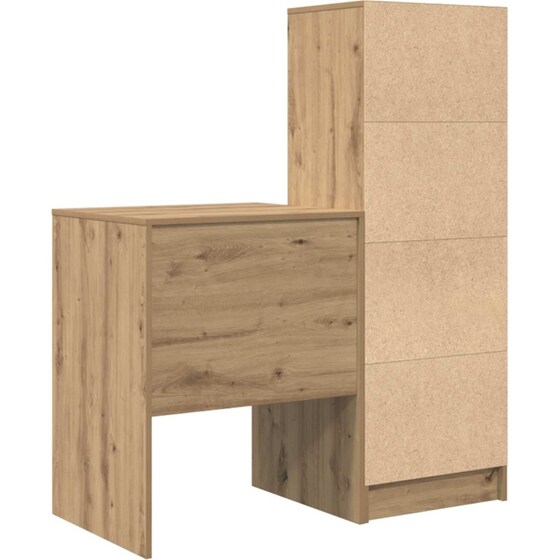 Γραφείο VidaXL 105,5x50x127 cm - Artisan Δρυς (2 τεμ.) image 5