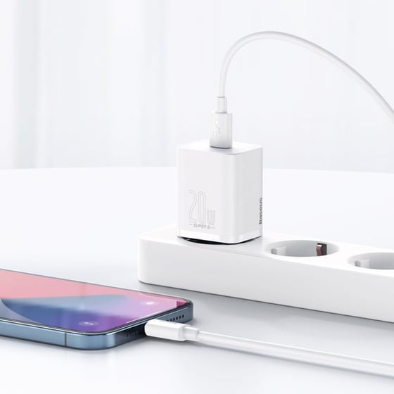 Φορτιστής Πρίζας Baseus Super Si Quick Charger Usb-C 20W - White image 4