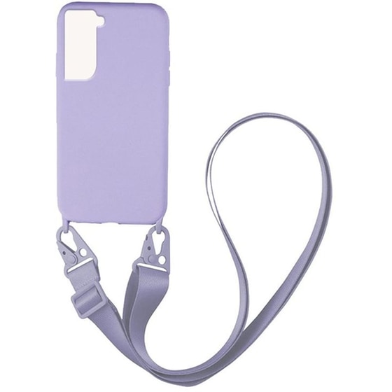Θήκη Samsung Galaxy S21 FE - Sonique Carryhang Liquid Silicone Strap - Λιλά image 0