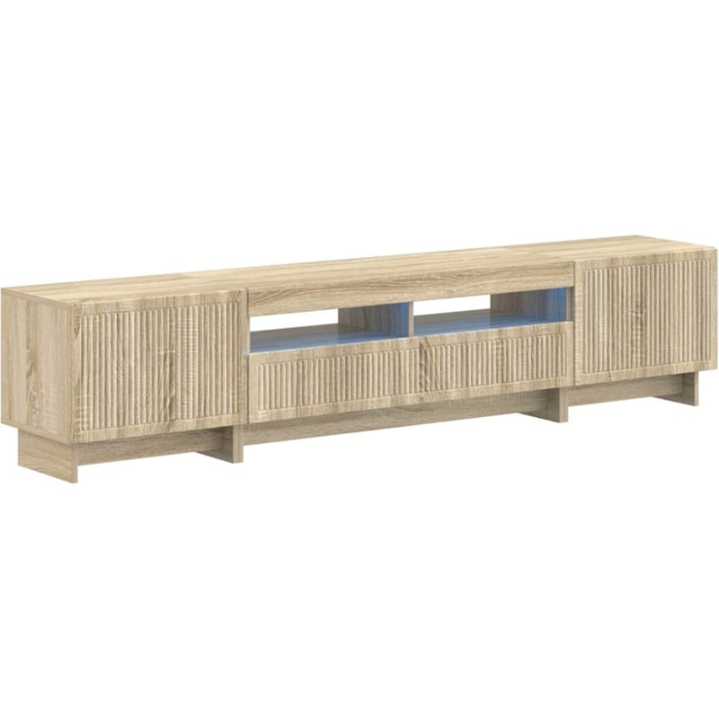 Έπιπλο Τηλεόρασης VidaXL με LED 5 τμχ 198 x 35 x 43 cm - Sonoma Δρυς