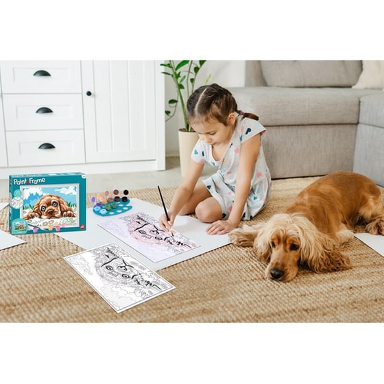 AS Company Paint & Frame Ζωγραφίζω Με Αριθμούς Loving Puppy image 5