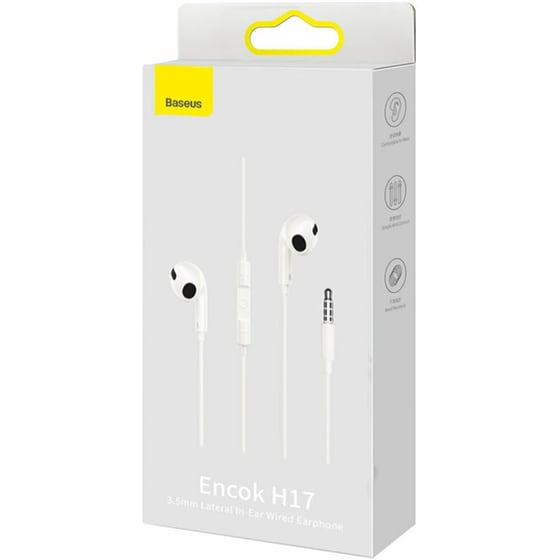 Baseus H17 Earbuds Handsfree With 3.5mm Connector White (ngcr020002) (basngcr020002) image 5