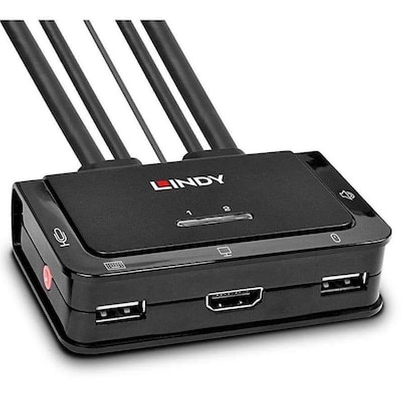 Kvm Switch Lindy 2 Port Hdmi 2.0 18g, Usb 2.0 Audio φωτογραφία