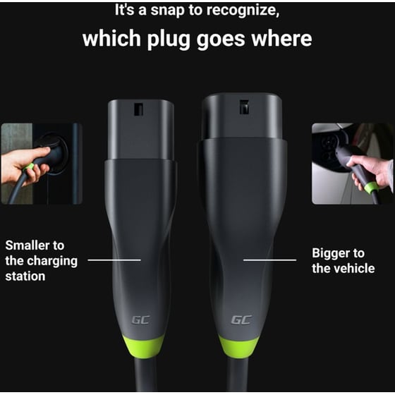 Καλώδιο Φόρτισης EVKABGC02 Greencell 7m 22 kW - Μαύρο image 4