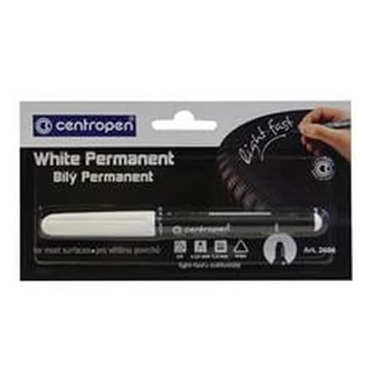 Μαρκαδόρος Ανεξίτηλος Centropen Λευκό 1.0 mm image 0