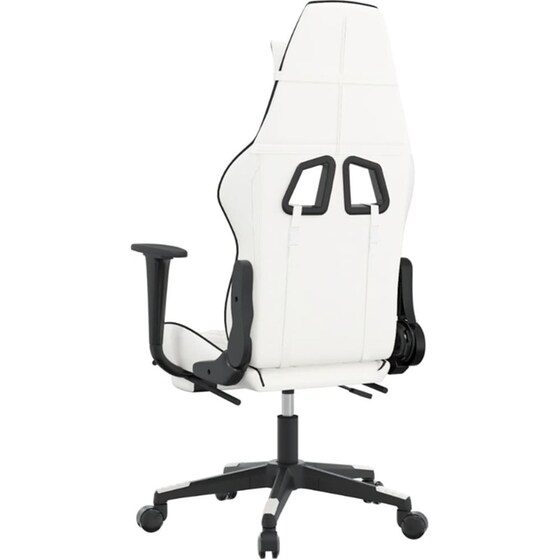 Καρέκλα Gaming VIDAXL 3143773 με Υποπόδιο από Τεχνητό Δέρμα - Μαύρο image 3