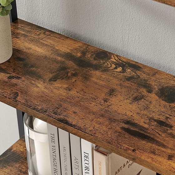 Ραφιέρα Vasagle Lls113b01 από Μοριοσανίδα/Μέταλλο 60x24x186cm - Καφέ/Μαύρο image 6